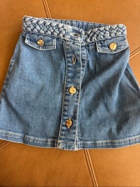 Chloe girls Denim Button-Front Mini Skirt in Blue